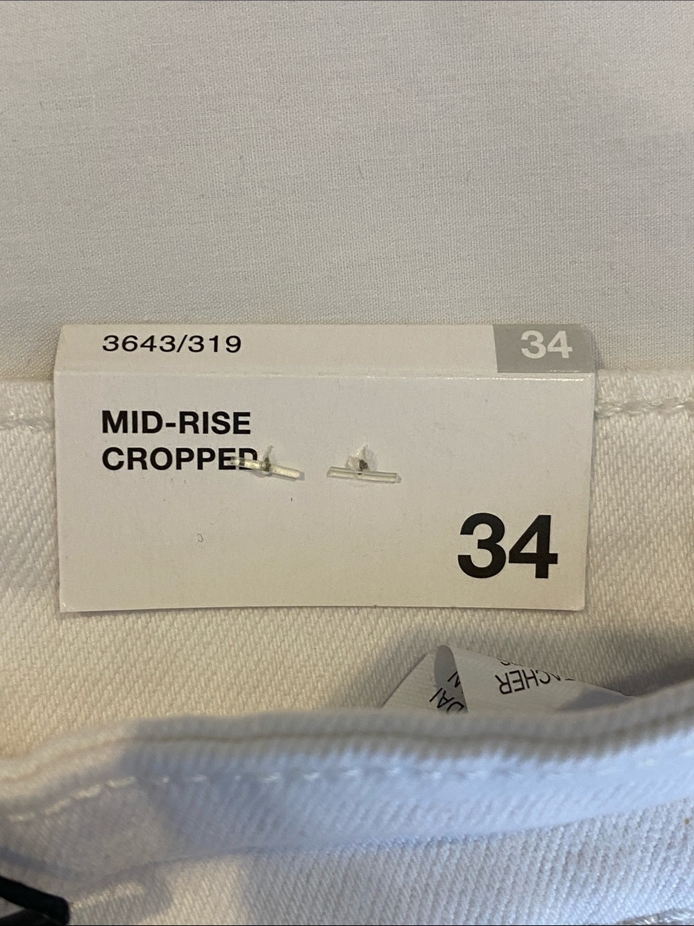 Zara White Cropped Flare Raw Hem Jeans Clean Girl NWT Size 2 - Picture 9 of 16
